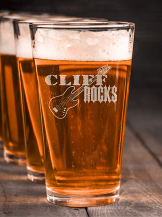 Rocks Bass : Pint Glasses - Engraved