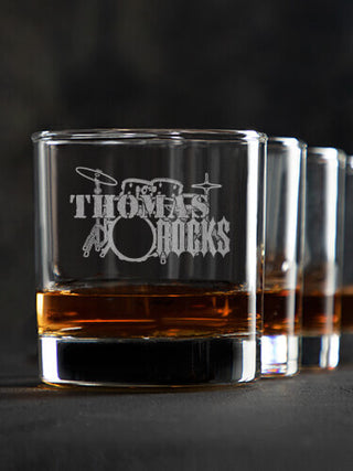 Rocks Drums : Rocks Glasses - Engraved