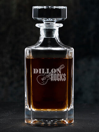 Rocks Guitar : Whiskey Decanter - Engraved