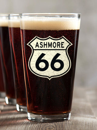 Route 66 : Pint Glasses - Color Printed