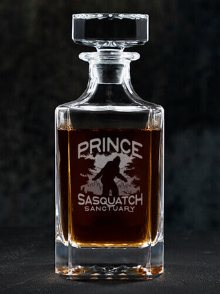 Sasquatch Sanctuary : Whiskey Decanter - Engraved
