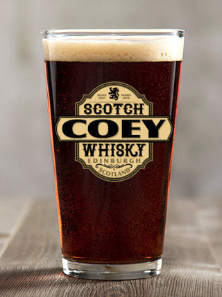 Scotch Whisky : Pint Glasses - Color Printed