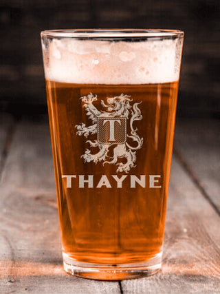Scottish Monogram : Pint Glasses - Engraved