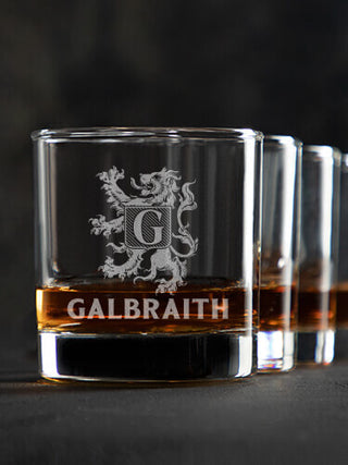 Scottish Monogram : Rocks Glasses - Engraved