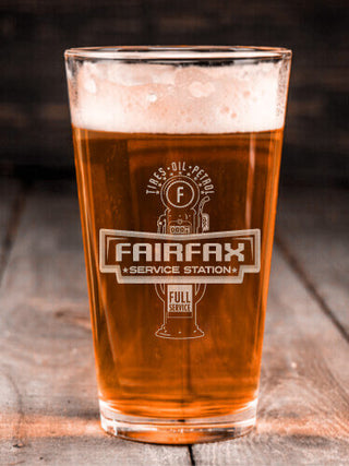 Service Station : Pint Glasses - Engraved