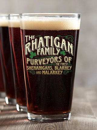 Shenanigans Family : Pint Glasses - Color Printed