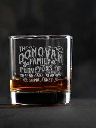 Shenanigans Family : Rocks Glasses - Engraved