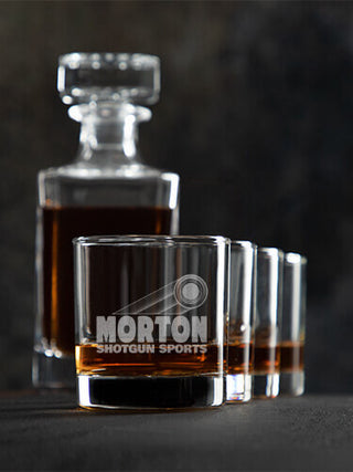 Shotgun Sports : Decanter Rocks Glass Gift Sets - Engraved