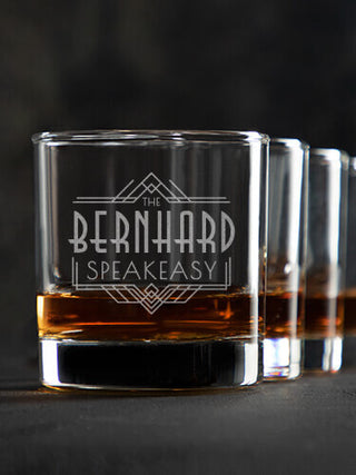 Speakeasy : Rocks Glasses - Engraved