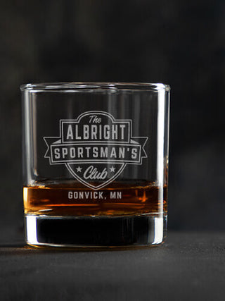 Sportsman's Club : Rocks Glasses - Engraved