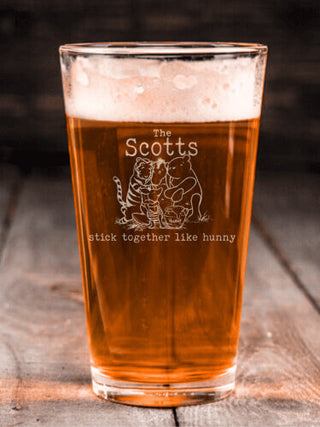 Stick Together : Pint Glasses - Engraved