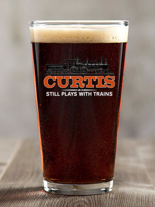 Still Plays With Trains : Pint Glasses - Color Printed