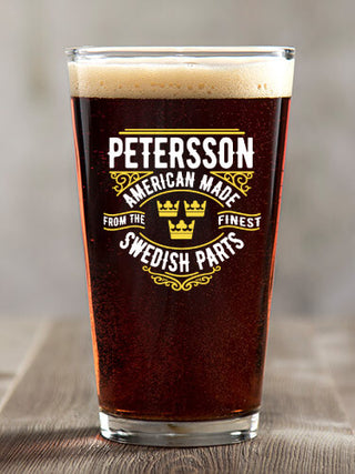 Swedish Parts : Pint Glasses - Color Printed