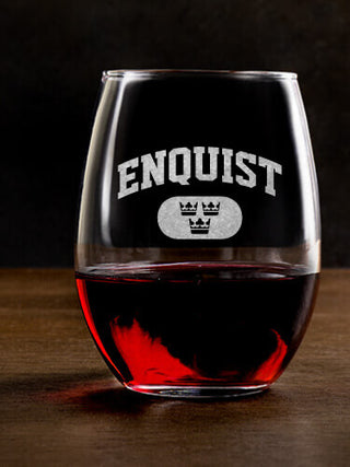 Swedish Varsity : Stemless Wine Glasses - Engraved