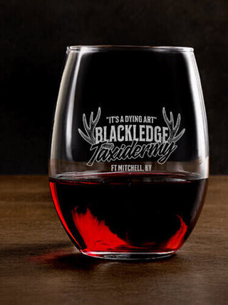 Taxidermy : Stemless Wine Glasses - Engraved