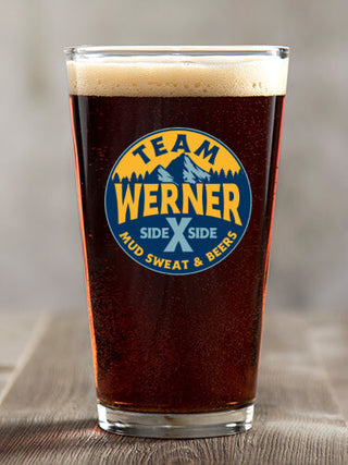 Team Side By Side : Pint Glasses - Color Printed