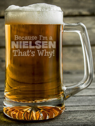 That's Why : Beer Mugs - Engraved