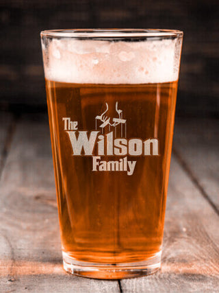The Family : Pint Glasses - Engraved