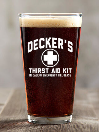 Thirst Aid Kit : Pint Glasses - Color Printed