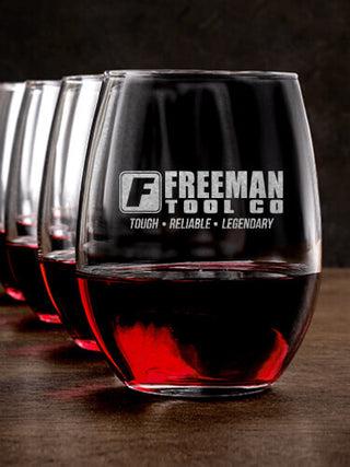 Tool Company : Stemless Wine Glasses - Engraved