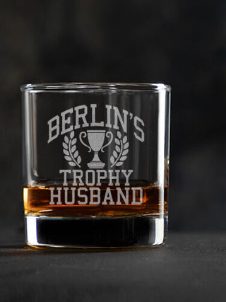 Trophy Husband : Rocks Glasses - Engraved
