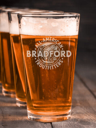 Troutfitters : Pint Glasses - Engraved