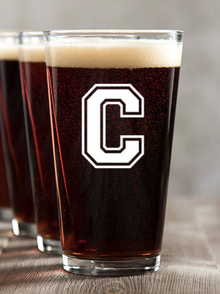 Varsity Letter : Pint Glasses - Color Printed