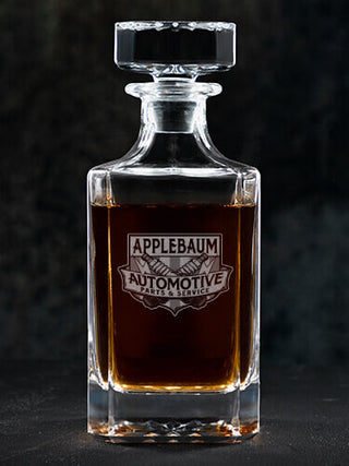Vintage Automotive : Whiskey Decanter - Engraved