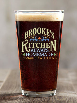 Vintage Kitchen : Pint Glasses - Color Printed