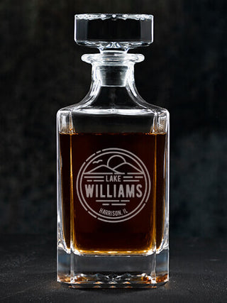 Vintage Lake : Whiskey Decanter - Engraved