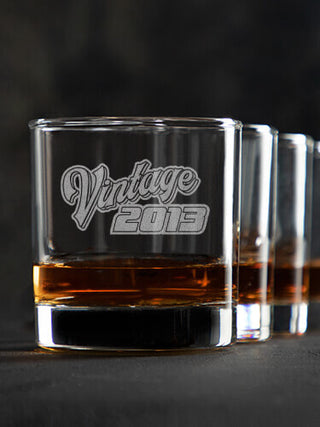 Vintage : Rocks Glasses - Engraved