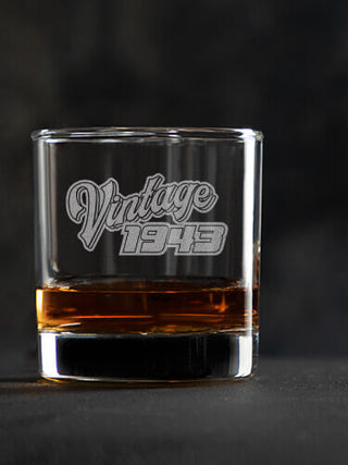Vintage : Rocks Glasses - Engraved