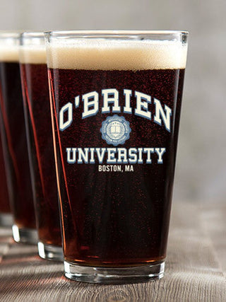 Vintage University : Pint Glasses - Color Printed