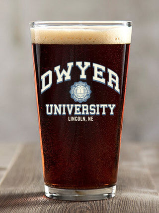 Vintage University : Pint Glasses - Color Printed