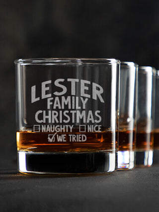 We Tried : Rocks Glasses - Engraved