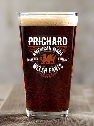 Welsh Parts : Pint Glasses - Color Printed