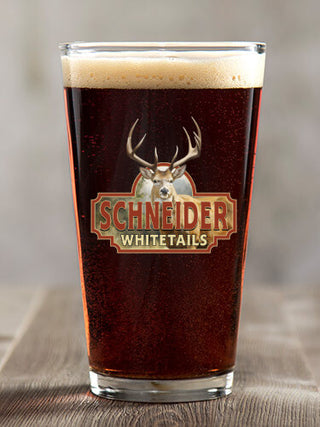 Whitetails : Pint Glasses - Color Printed