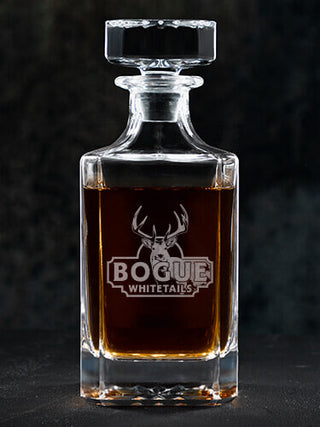 Whitetails : Whiskey Decanter - Engraved