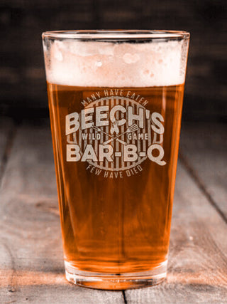 Wild Game Few Have Died BBQ : Pint Glasses - Engraved