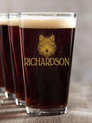 Wolf : Pint Glasses - Color Printed