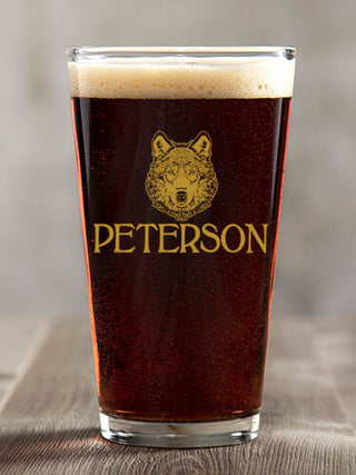 Wolf : Pint Glasses - Color Printed