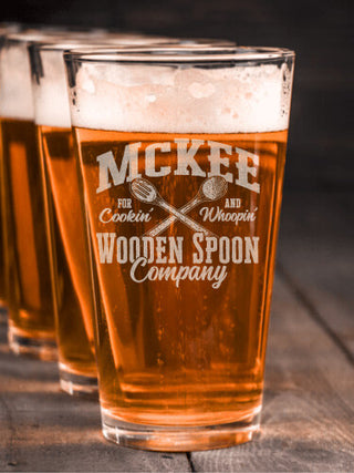 Wooden Spoon Company : Pint Glasses - Engraved