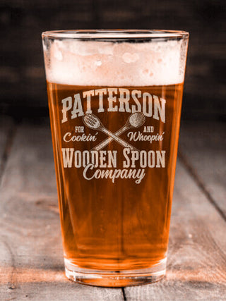 Wooden Spoon Company : Pint Glasses - Engraved