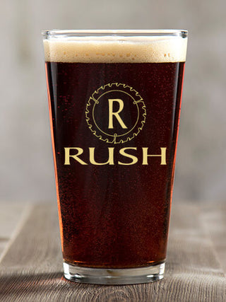Woodworking Monogram : Pint Glasses - Color Printed