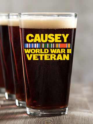 WW2 European Veteran : Pint Glasses - Color Printed