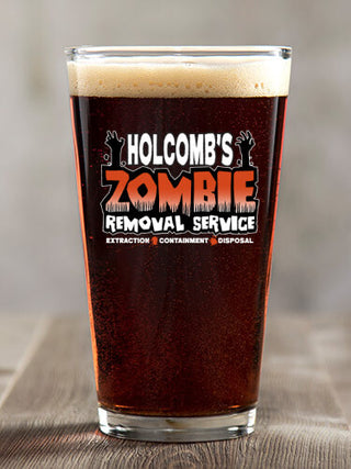 Zombie Removal Service : Pint Glasses - Color Printed