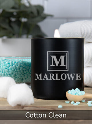Square Monogram : 11oz. Engraved Scented Candles