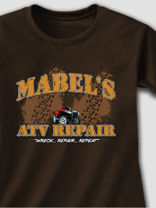 ATV Repair : Adult Ladies Fitted T-Shirt