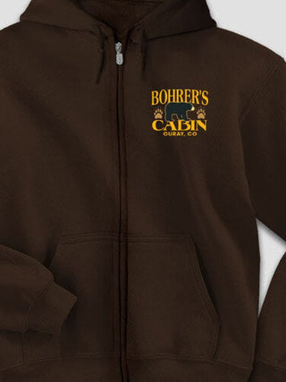 Bear Cabin : Embroidered Zip Hoodies
