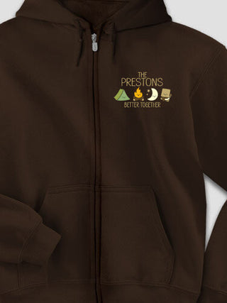 Better Together Camping : Embroidered Zip Hoodies